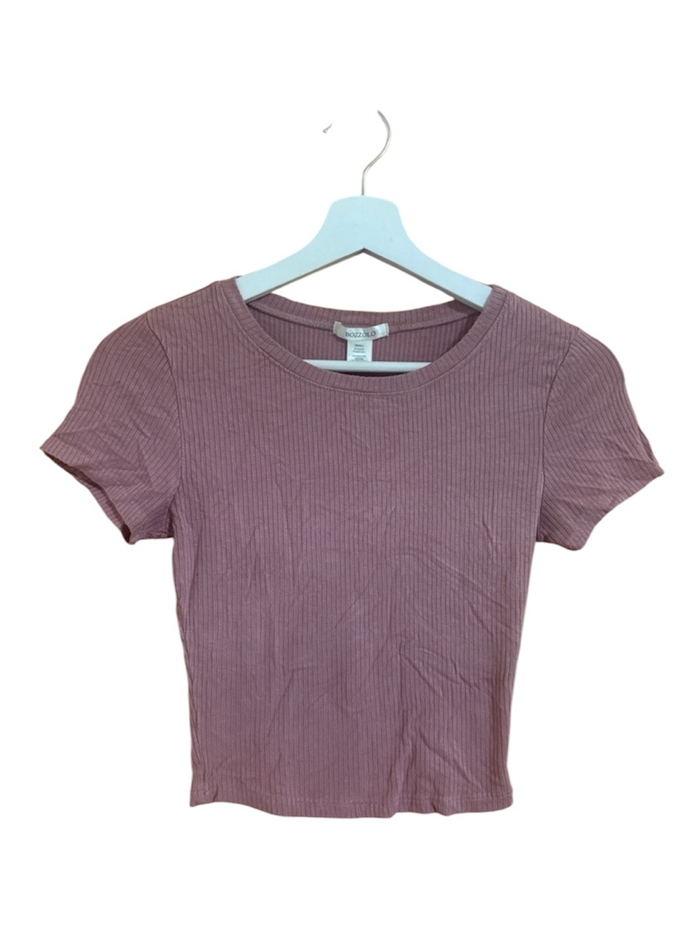 Nordstrom Size Small Duty Pink Ribbed Crop Top T-Shirt